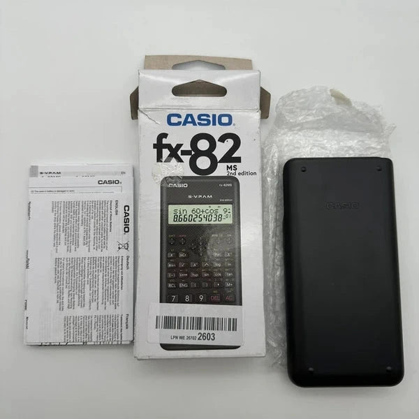 Calcolatrice Scientifica Casio fx-82MS 2nd Edition S-V.P.A.M. con Custodia e Scatola Originale