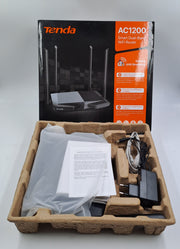 Routeur Wi-Fi double bande Tenda AC6 AC1200 2,4 GHz 5 GHz à 4 antennes Gigabit avec alimentation
