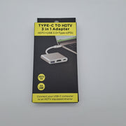 Adattatore USB-C a HDMI 4K 3 in 1