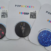 Bundle 3 PopSockets PopGrip Supporti Smartphone Intercambiabili – Basket, Fiori e Glitter Blu