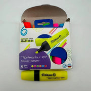 Lotto Scuola Cancelleria – 2 Notebook + 50 Pennarelli Carioca + 22 Pastelli Faber-Castell + Gomme ed Evidenziatori Pelikan